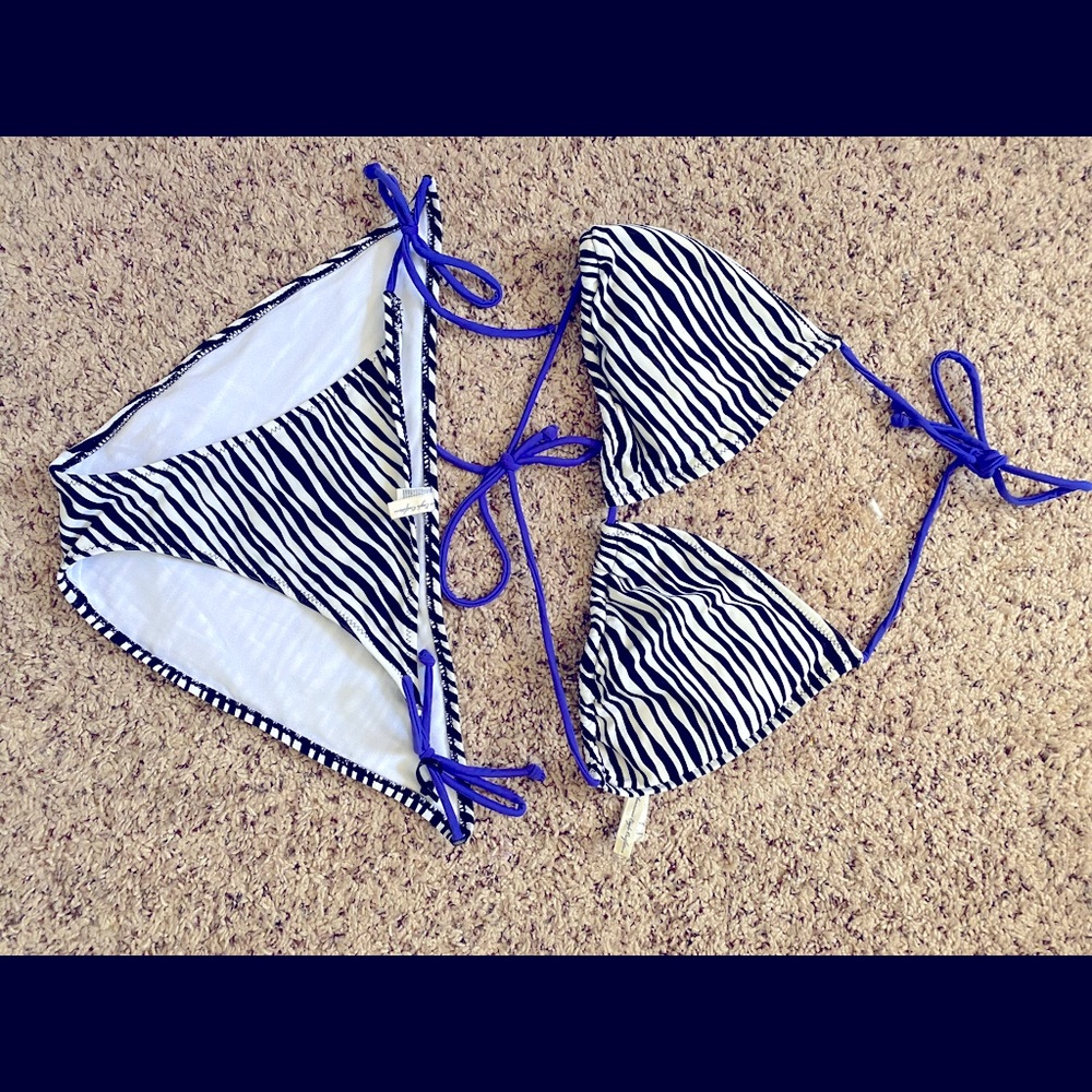 Bikini large American Eagle set-zebra print